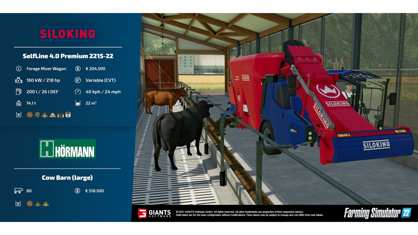 Landwirtschafts Simulator 22
Siloking SelfLine 4.0 Premium 2215-22 und Hörmann großer Kuhstall