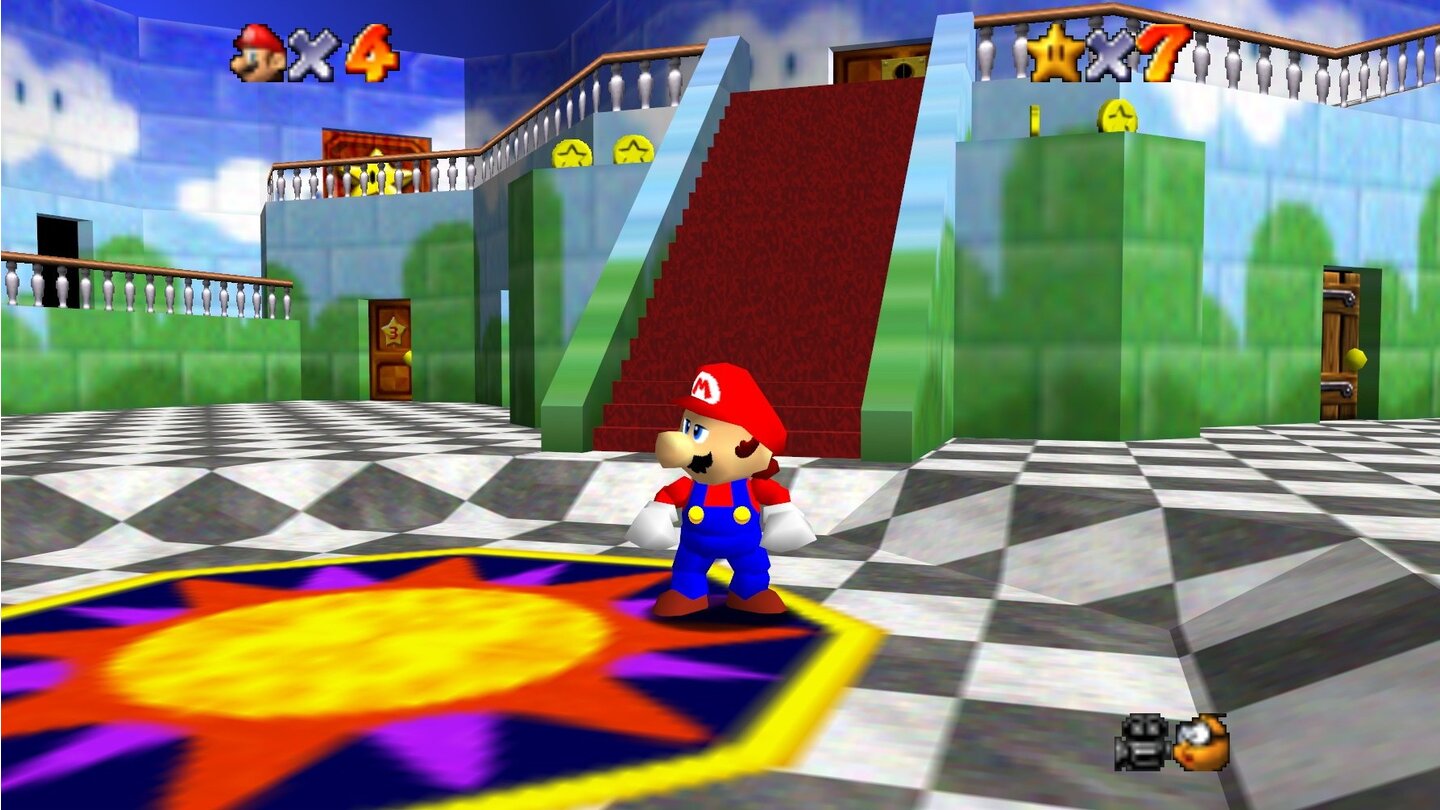 Super Mario 64 (1996)Super Mario 64 ist ein 3D-Action-Adventure-Plattformer für die Nintendo 64. Das Spiel war in Japan Launch-Titel der N64 und ist außerdem das bestverkaufte Spiel der Konsole. Als der erste 3D-Titel der Serie baute Super Mario 64 viele wegweisende Moves wie den Dreifachsprng und die Smash-Attacke ein. Später erhielt der Klassiker ein Remake auf dem Nintendo DS.