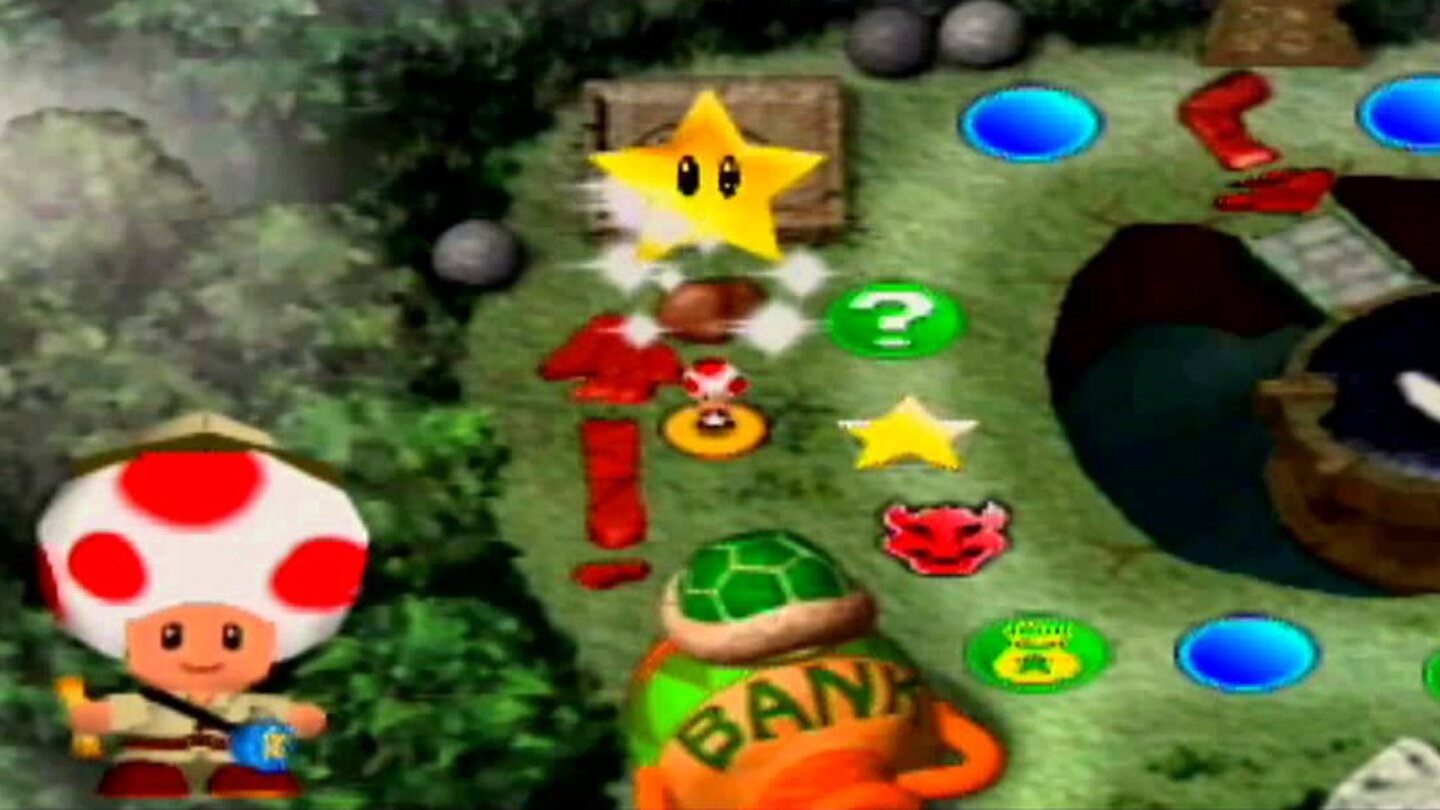 Mario Party 2 & 3 (1999/2000)Der zweite Teil der Mario-Party-Serie funktioniert genauso wie der erste. Spieler würfeln sich über ein Spielbrett, sammeln Sterne und besiegen am Ende Bowser. Neu sind nur die sammelbaren Items auf den einzelnen Feldern, vorher waren diese nur dazu da, um neue Inhalte freizuschalten. Im dritten Teil von 2000 dreht sich alles um den Milleniumstern, der nach Toad der neue Spielleiter wird.