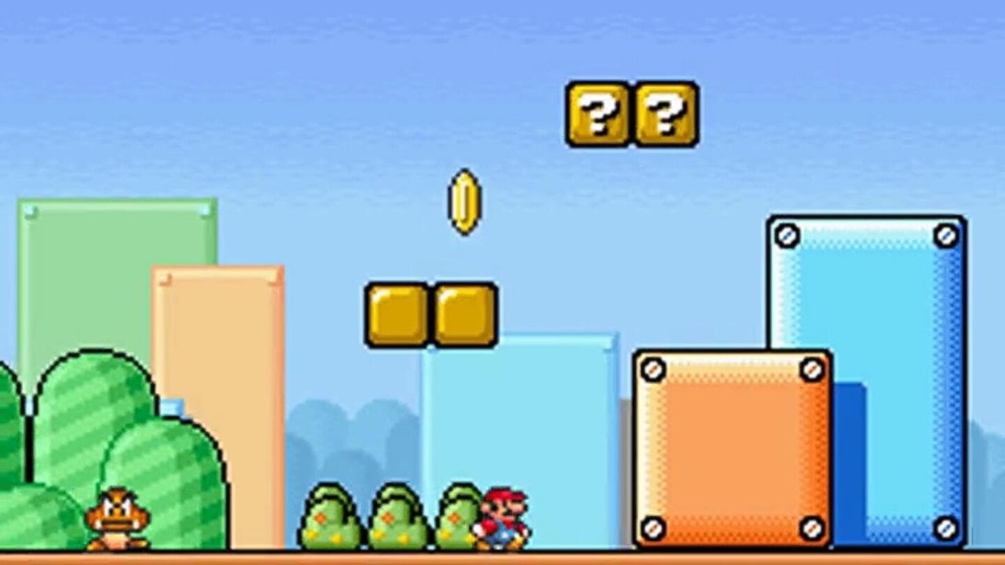 Super Mario Advance 4: Super Mario Bros. 3 (2003)Das vierte Remake legt schließlich Super Mario Bros. 3 neu auf. Neben Grafik- und Soundverbesserungen wurden zahlreiche Änderungen hinzugefügt. Darunter sind beispielsweise eine Introsequenz und Sprachausgaben für die Klempnerbrüder. Besonders ist außerdem, dass das Spiel mit dem eReader kompatibel ist und sich durch das Scannen von e-Karten eine Welt namens »Welt-e« freischalten lässt. Elementar!