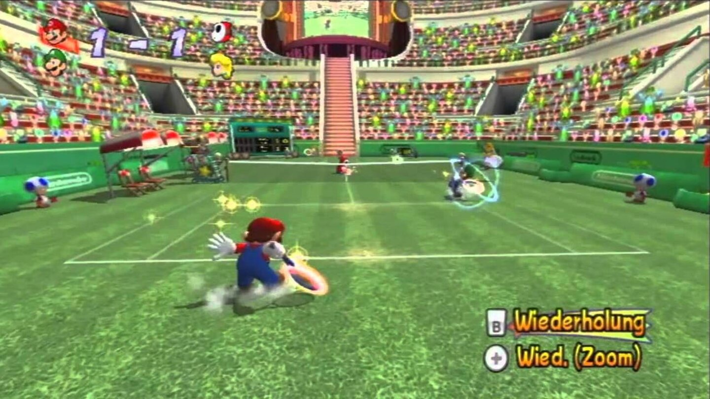 Mario Power Tennis (2004)Das Sportspiel für den GameCube wird später für die Wii neu veröffentlicht. Der 4. Teil der Mario-Tennis-Serie bringt vier neue europäische Ansager und verschiedene Plätze die über Spezialeffekte oder besondere Events verfügen. Auch Minispiele gibt es wieder.