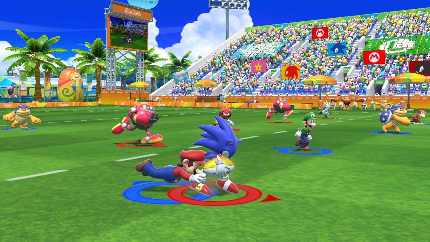 Mario & Sonic at the Olympic Games (2007)Sowohl 2007 als auch 2012 gab es die olympischen Spiele für zuhause mit Charakteren aus dem Mario- oder Sonic-Universum. Alle Charaktere verfügen über unterschiedliche Spezialfähigkeiten und können in allen Sportarten der Olympiade gegeneinander antreten. 2016 soll eine Version der nächsten Spiele in Rio für die Wii U erscheinen. Bei der ersten Ankündigung galt die Reihe übrigens als Aprilscherz.