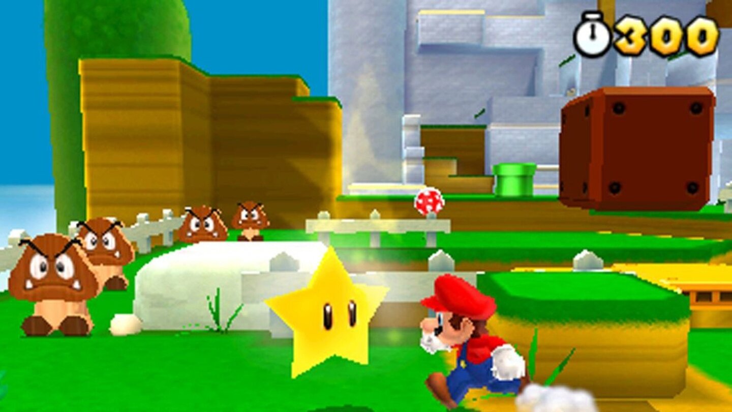Super Mario 3D Land (2011)Wieder ein 3D-Plattformer wie Super Mario 64 DS, diesmal allerdings in echtem 3D für den 3DS. Es ist außerdem der erste Mario-Plattformer der von Grund auf für einen Handheld entwickelt wurde, und gewissermaßen der Nachfolger zu Super Mario Galaxy 2. Spielerisch orientiert sich Super Mario 3D Land aber eher an den alten 2D-Sidescroller-Marios.