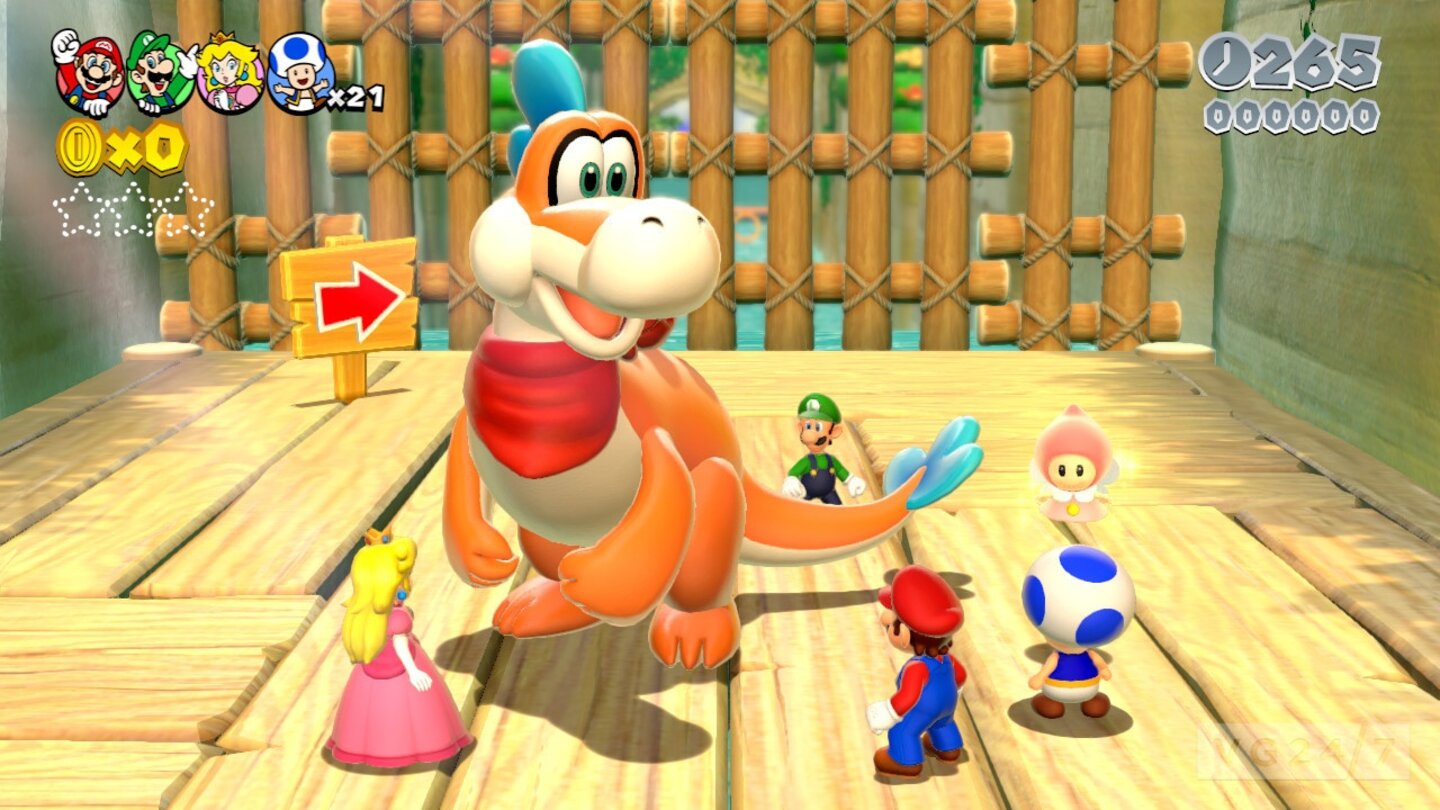 Super Mario 3D World (2013)Der 3D-Plattformer ist der direkte Nachfolger des Nintendo-3DS-Titels Super Mario 3D Land. Bowser hat diesmal sechs niedliche Feenprinzessinen entführt, die Mario und Co. befreien müssen. Basierend auf den Toad-Levels im Spiel erhielt der Titel später mit Captain Toad: Treasure Tracker ein Spin-off mit dem kleinen Pilzkopf als Helden.