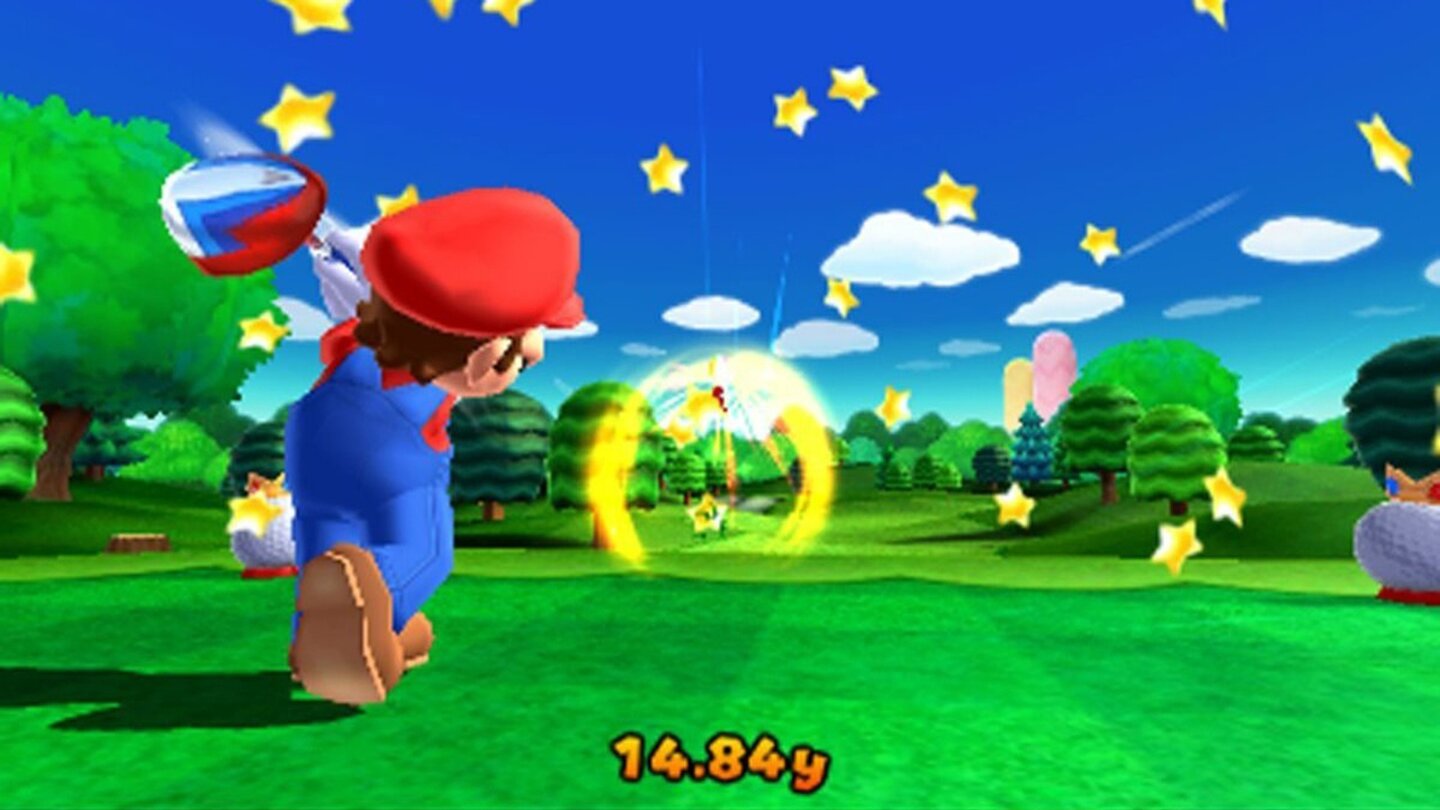 Mario Golf: World Tour (2014)Neben Tennis darf natürlich auch Golf nicht auf dem 3DS fehlen. Der mittlerweile schon fünfte Golf-Teil erlaubt es Spielern, online an Turnieren teilzunehmen. Außerdem gibt es erstmals DLCs, die unter anderem Extra-Golfkurse beinhalten, und Charaktere können mit echtem Geld gekauft werden.