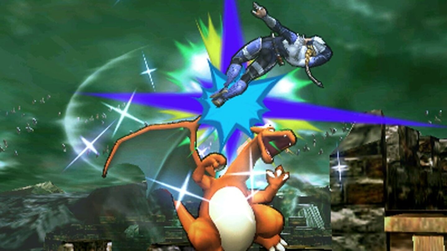 GlurakEin weiterer Vertreter der Pokémon-Reihe. Der riesige, orangene Drache ist aus früheren Smash Bros-Titeln vor allem für seine Feuerattacken bekannt, die zwar mächtig, aber zeitintensiv waren. Mittlerweile hat er einen deutlich schnelleren Klauenschlag dazu bekommen, wodurch er ein bisschen agiler wird.