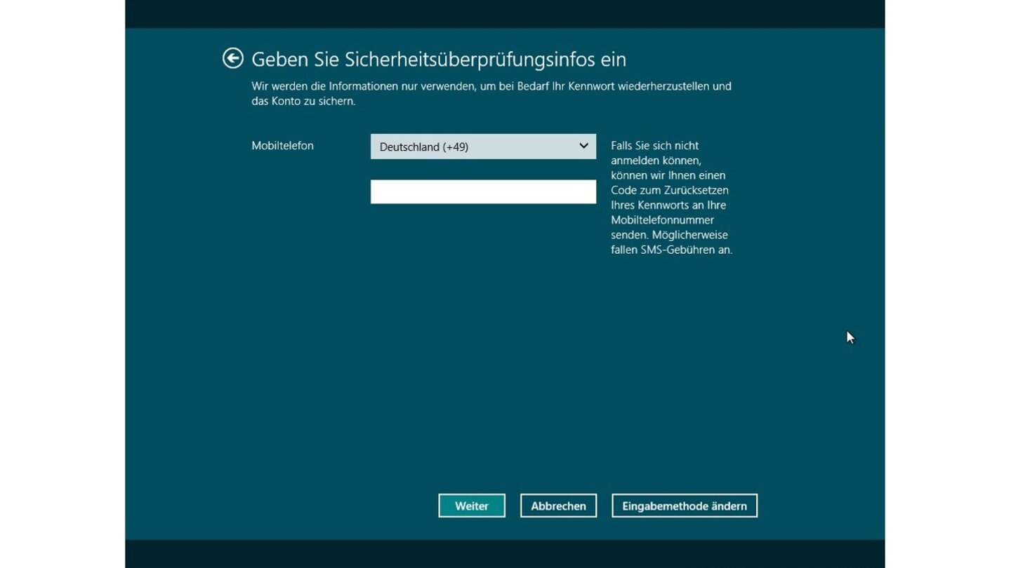 Die darauffolgende Sicherheitsabfrage können Sie durchführen, müssen es aber nicht.
