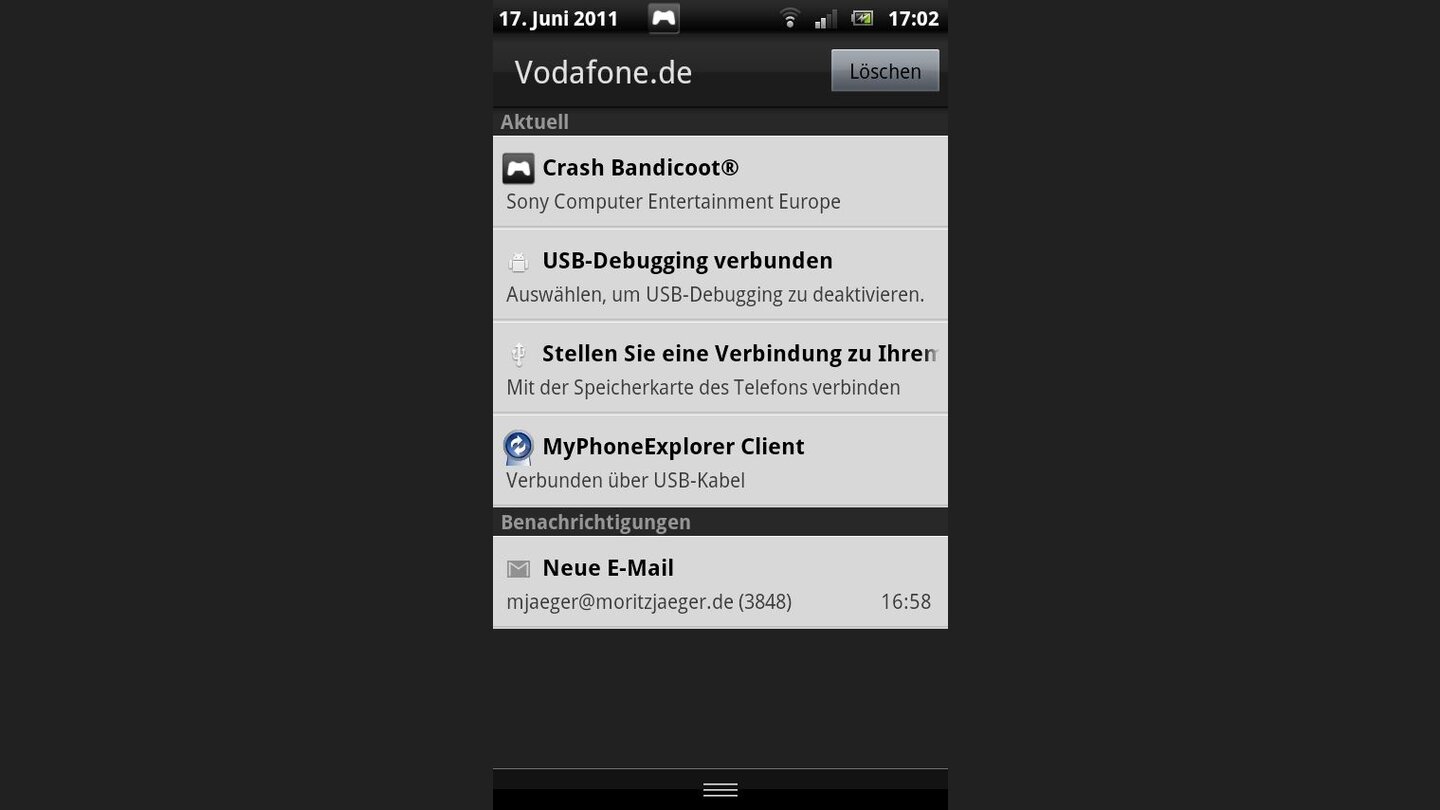 Die Playstation-App ist auch in das Dropdown-Menü integriert.