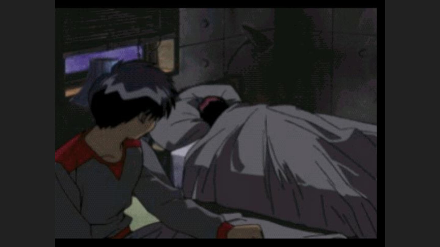 Yakumo cant sleep. No wonder, as the cute Pai is sleeping in the other bed