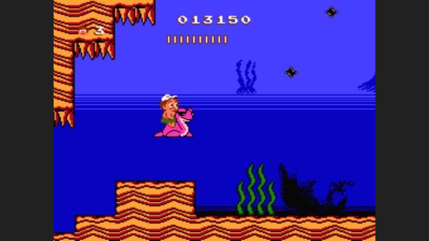 Swimming on the purple dinosaur