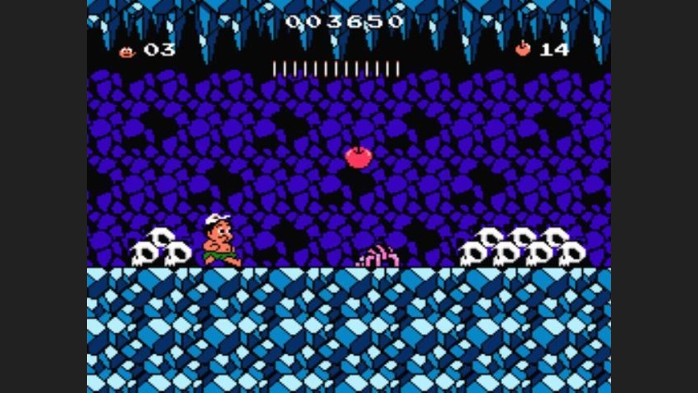 Apple above, spider below