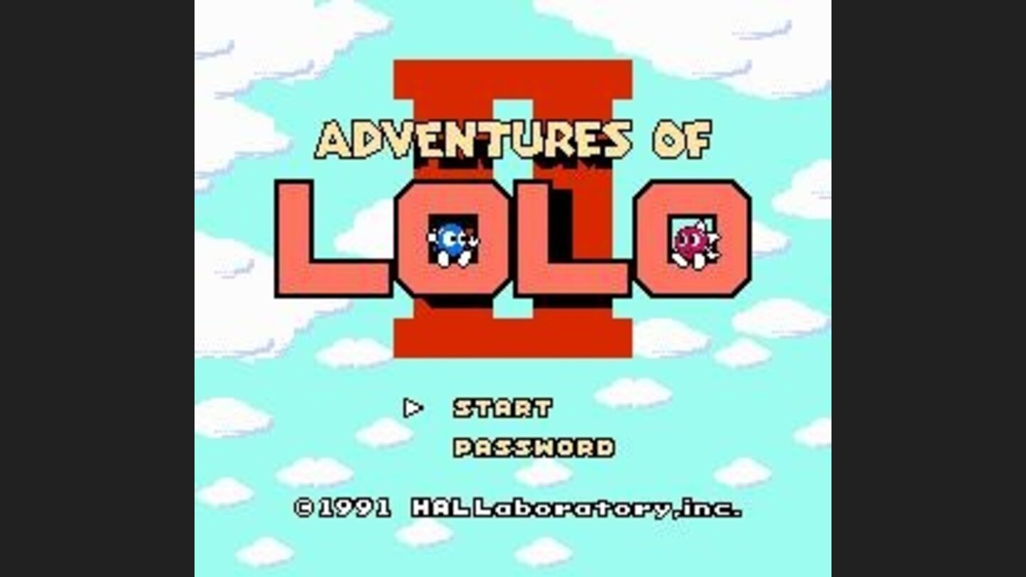 Japanese title screen (second game named Lolo in japan!)
