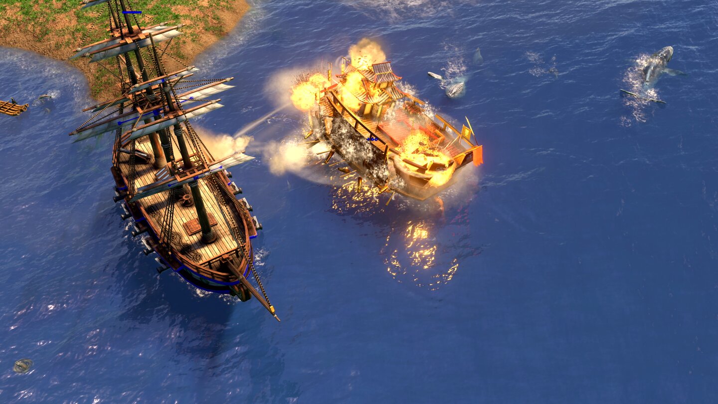 Age of Empires 3: Definitive Edition - Schiff explodiert