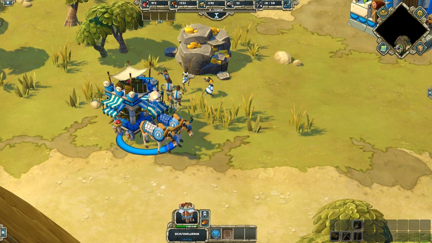 Age of Empires OnlineNützlich: Der Ochsenkarre der Babylonier dient als mobiles Lagerhaus.