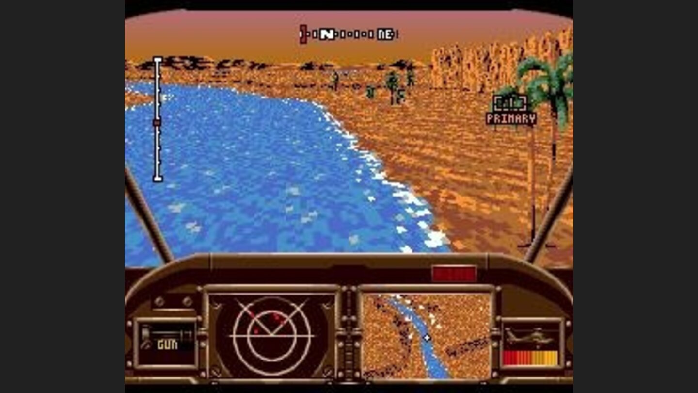 Targeting the enemy in a canyon