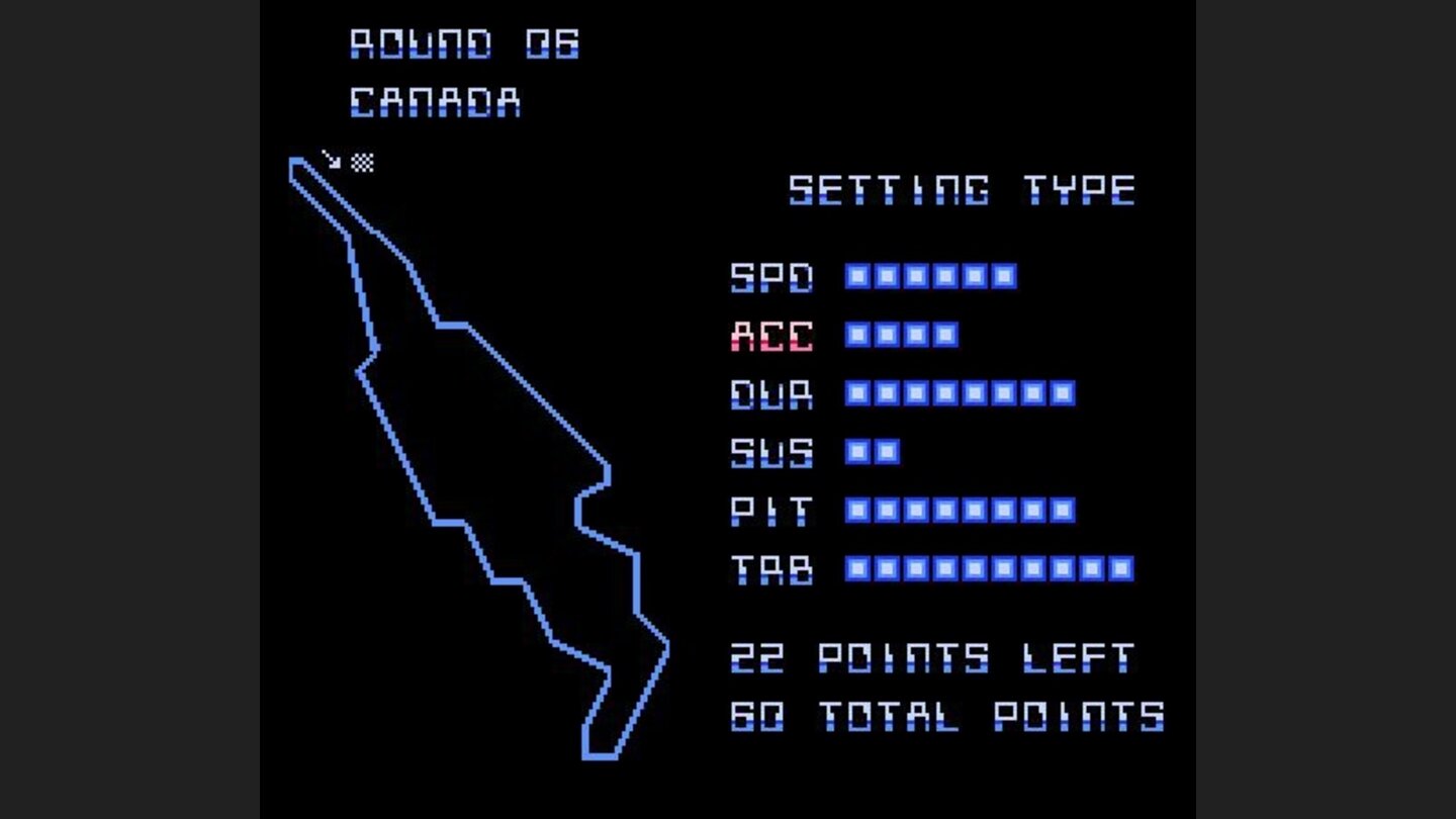 The game lets you tweak settings in time trial mode