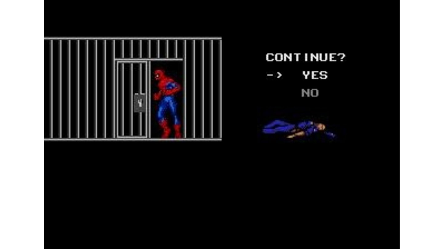 Select yes to continue, and Spidey will break out