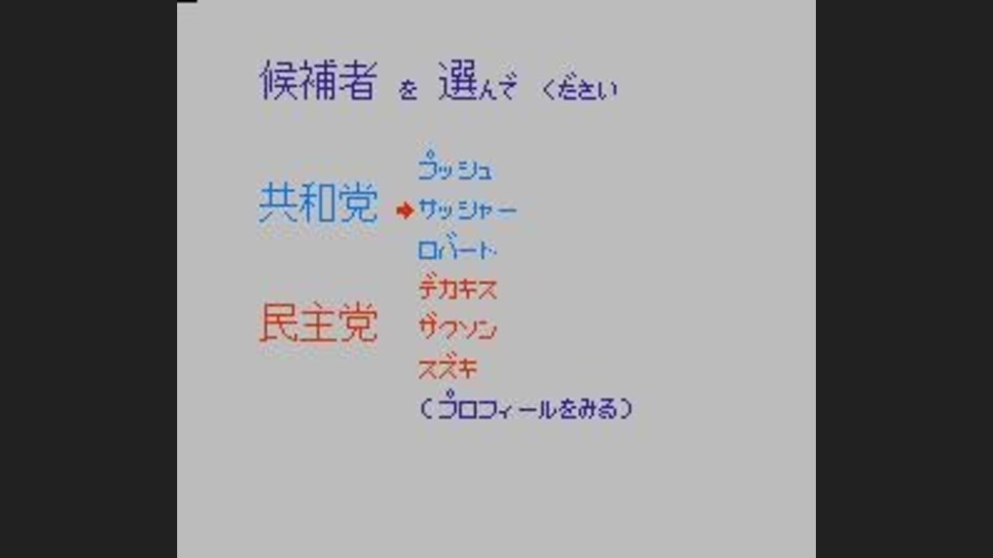 Three Republican and three Democrate candidates - youll be one of them