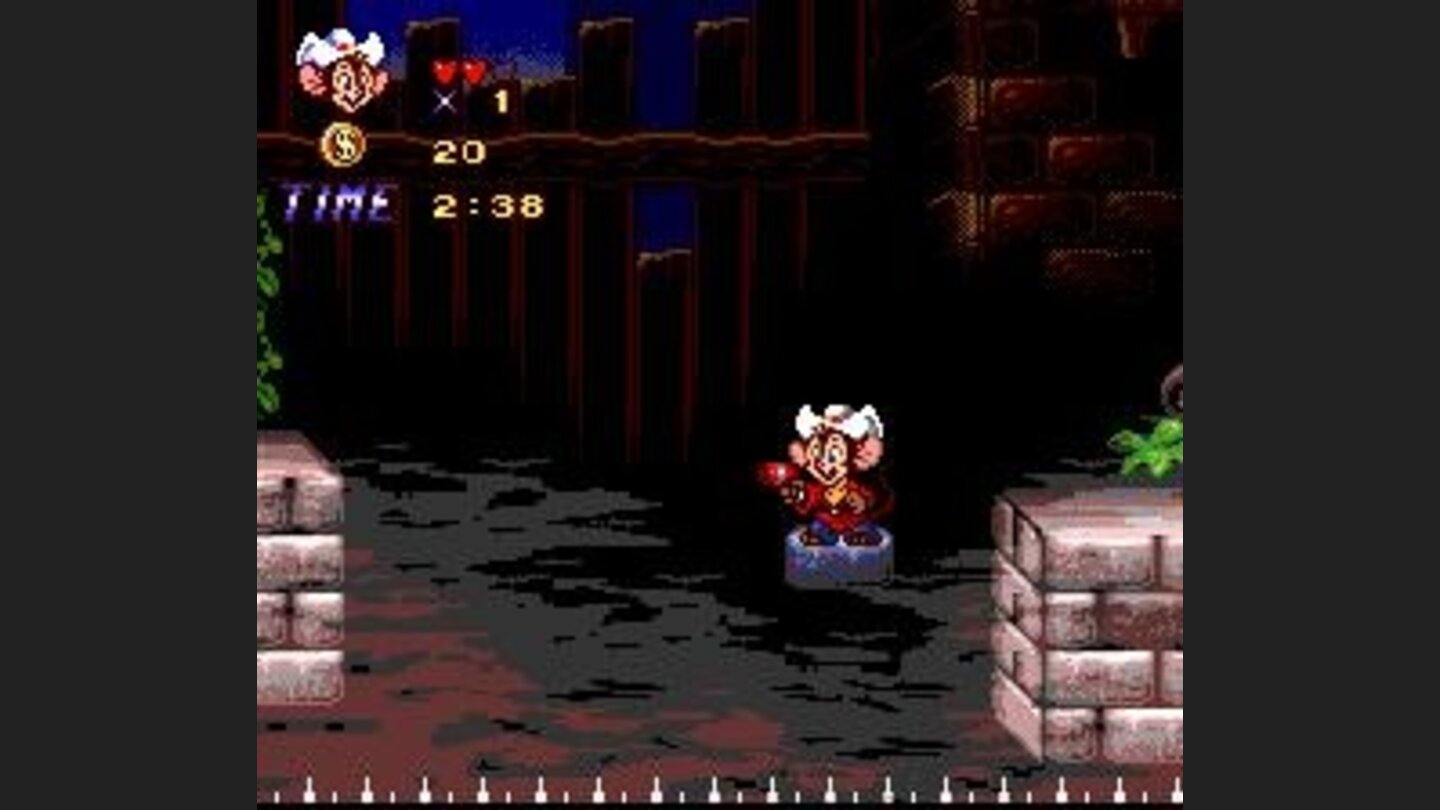 Riding a moving platform over spikes is a required ingredient of platform games