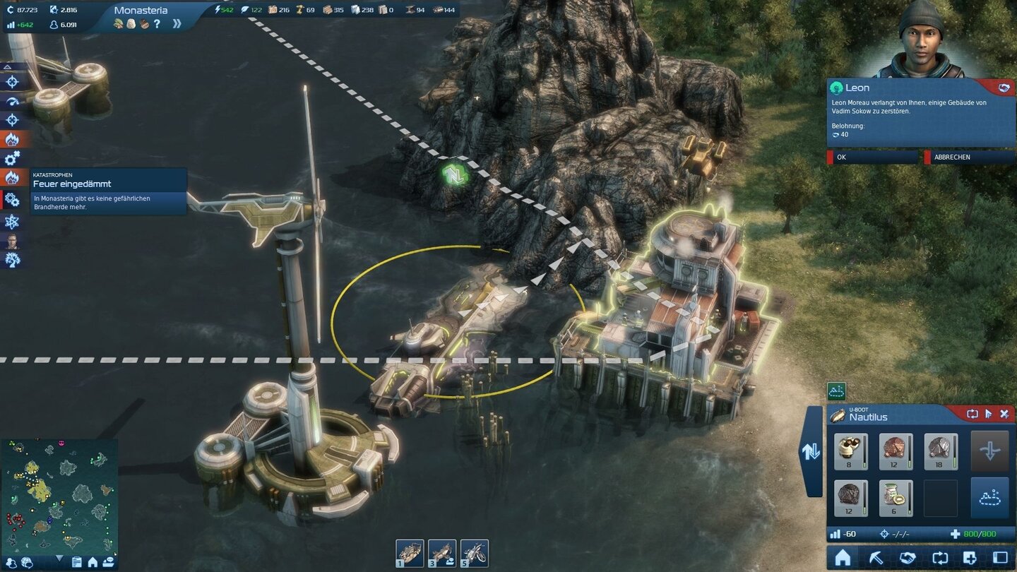 Anno 2070: Die TiefseeDas neue Sisyphos-Tauchboot fasst sechs Warenstapel.