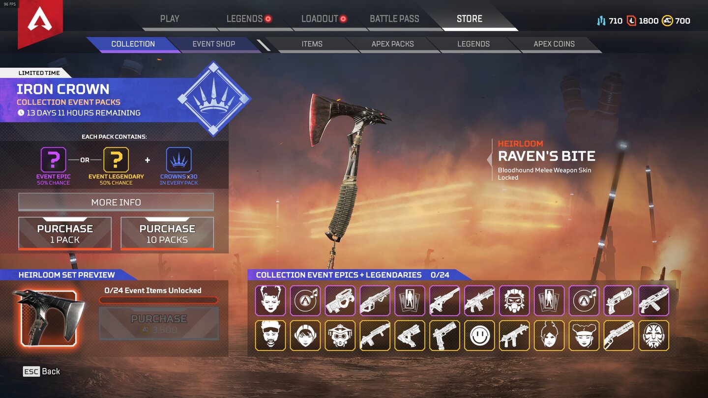 Apex Legends - Alle Skins der Iron Challenge