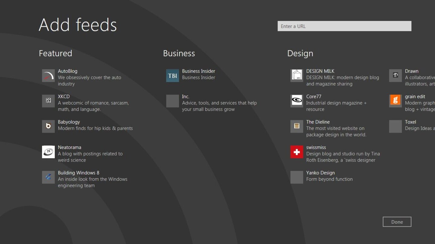 RSS Wer viele RSS-Feed abonniert hat, der freut sich über den übersichtlichen RSS-Organisator in Windows 8.