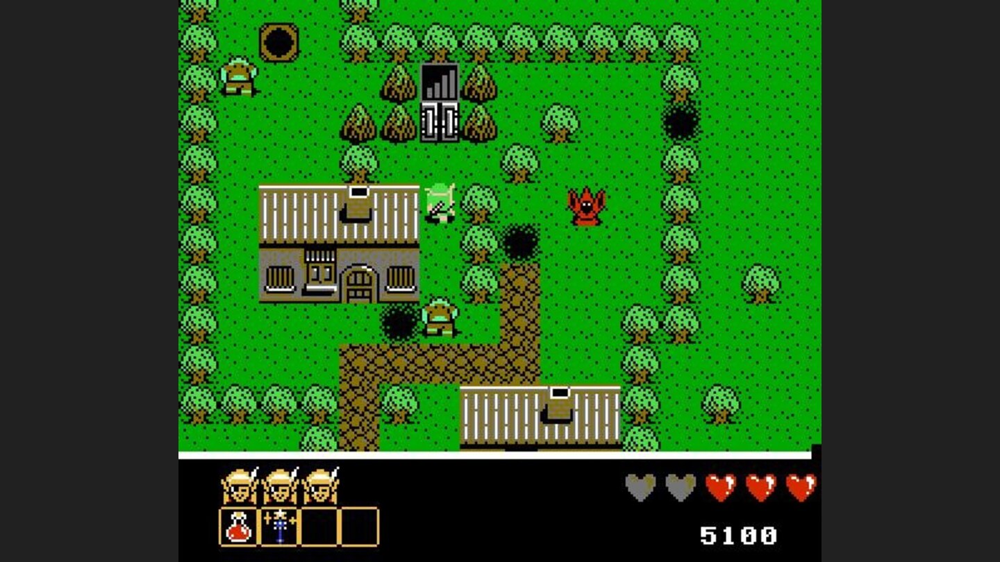 A stage with houses that cant be entered.