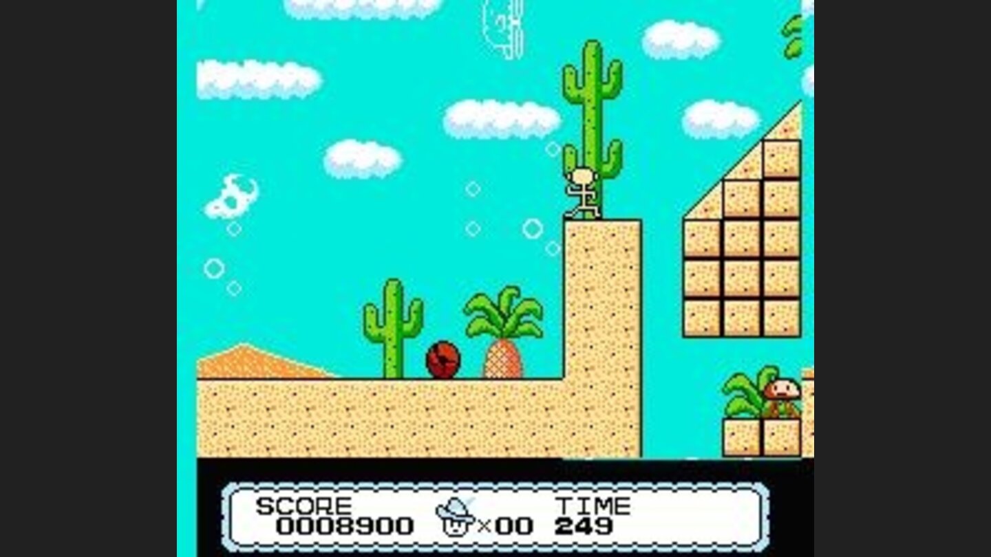 The cactus is protected by a weird thin guy