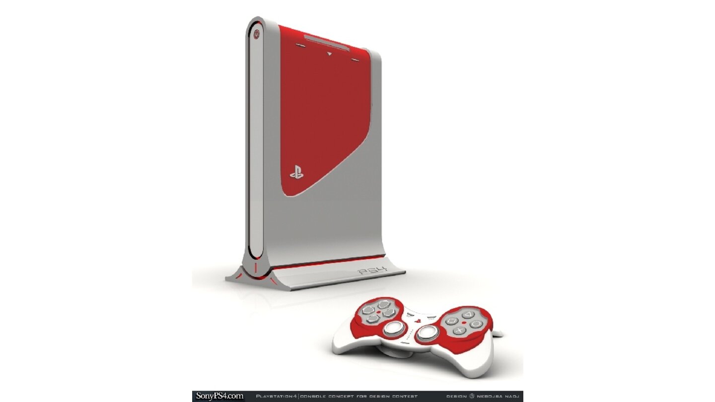 PlayStation 4 - DesignkonzepteFlache Technik: Sony wird Mühen haben, fette Technik in ein so flasches Gehäuse zu pressen. (Quelle: sonyps4.com)