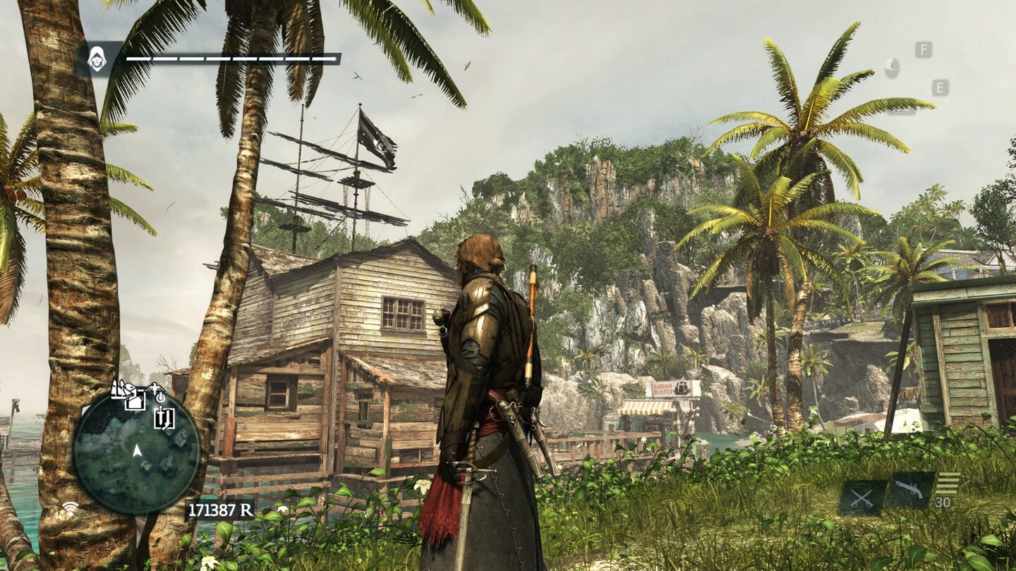 Assassins Creed 4 sieht mit 4xMSAA, maximalen Details und Full-HD-Auflösung schon sehr schick aus...