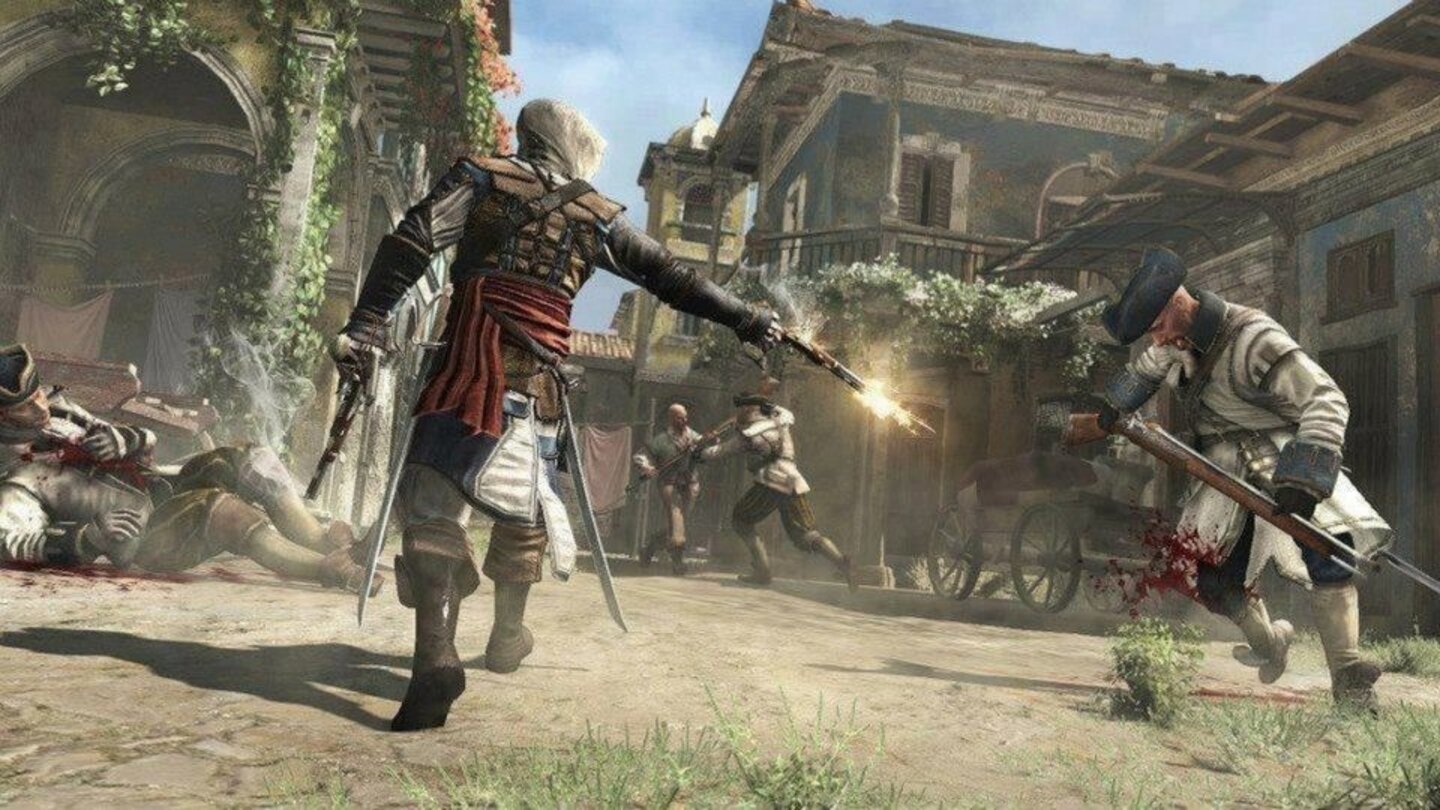 Assassin's Creed 4: Black FlagKenway trägt bis zu vier Pistolen.