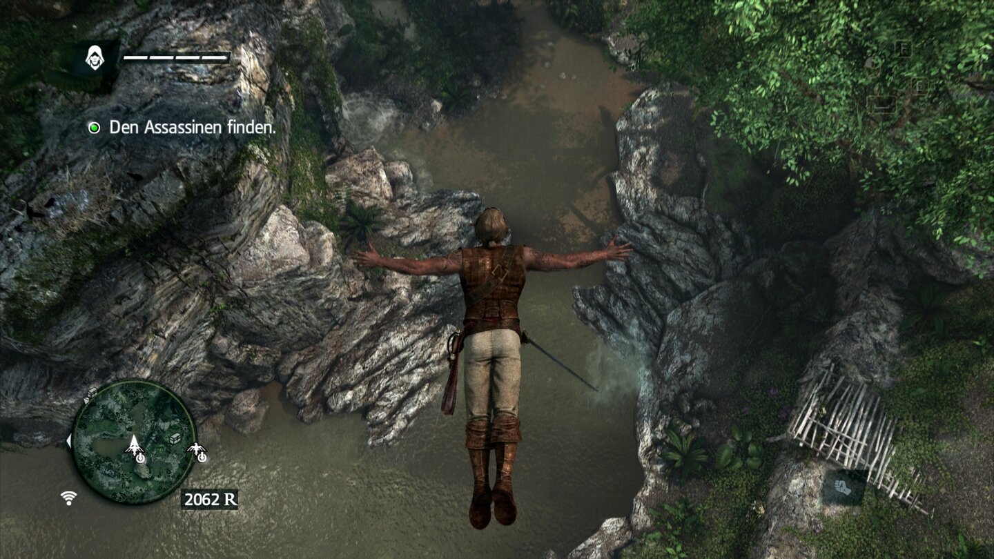 Assassins Creed 4: Black FlagNatürlich darf der serientypische »Leap of Faith« von hohen Synchronisationspunkten nicht fehlen.