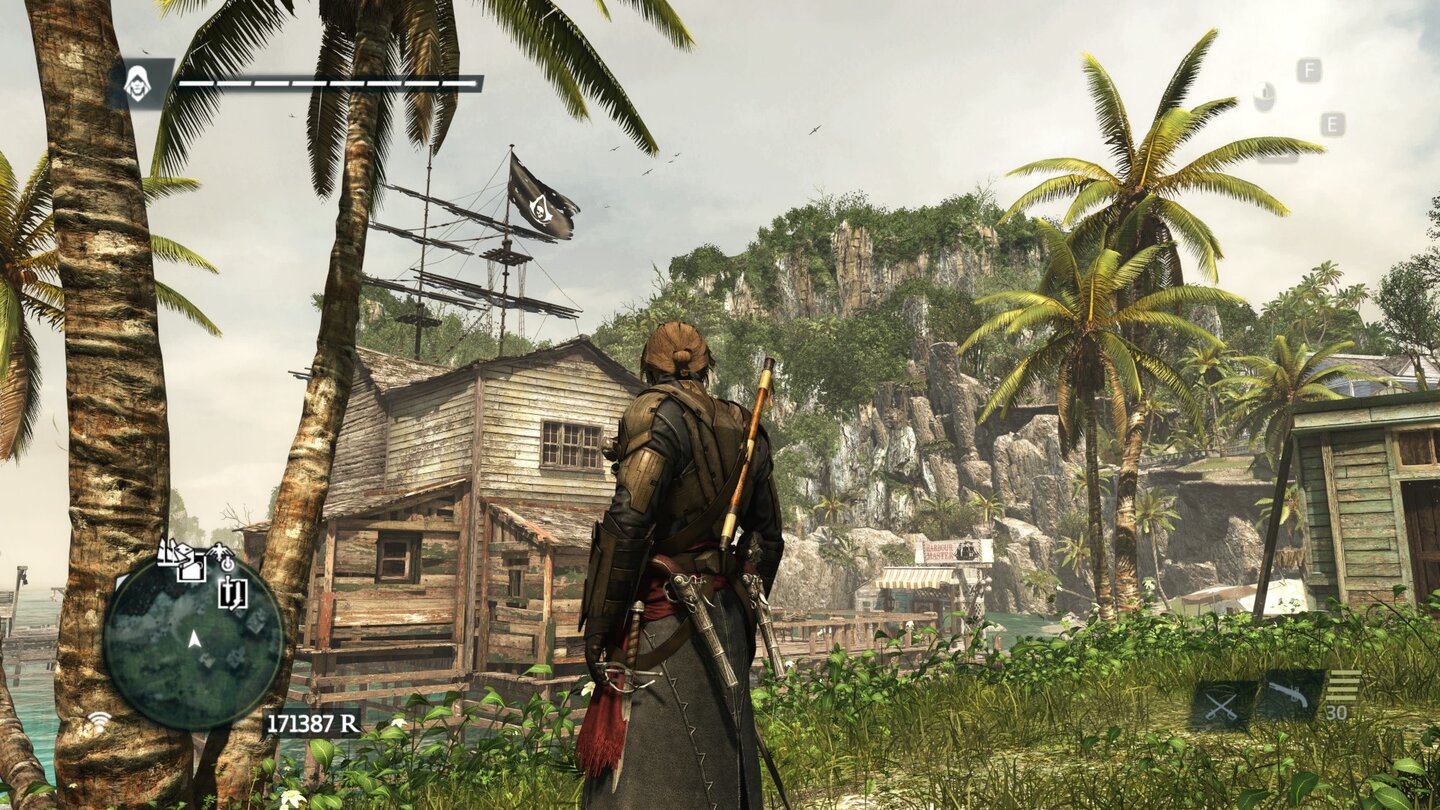 Über DSR können wir die interne Spiele-Auflösung aber auch auf 3840x2160 Bildpunkte schrauben und die Piratenwelt so noch detaillierter erleben.