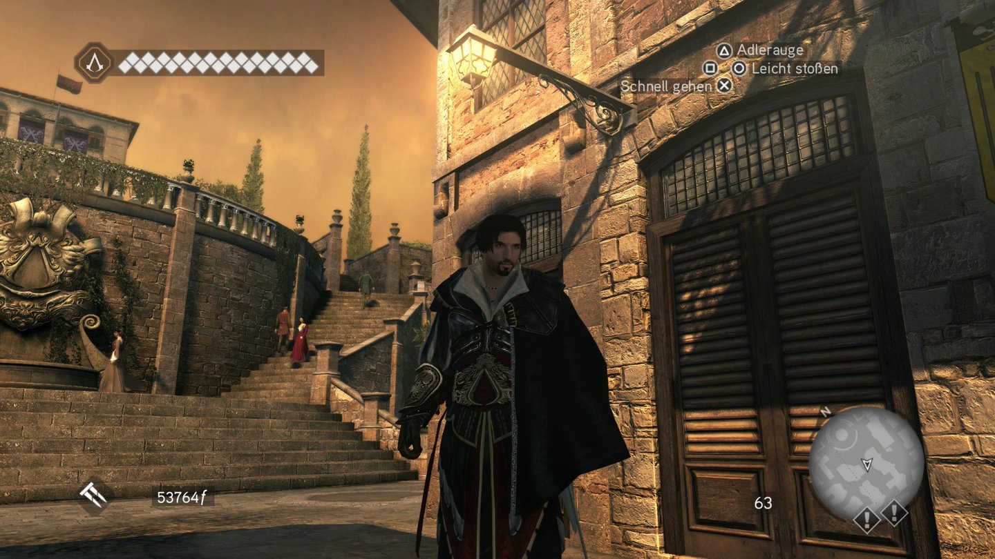 Assassin's Creed Ezio CollectionDas Bild läuft dank der technischen Verbesserungen etwas stabiler und sauberer.