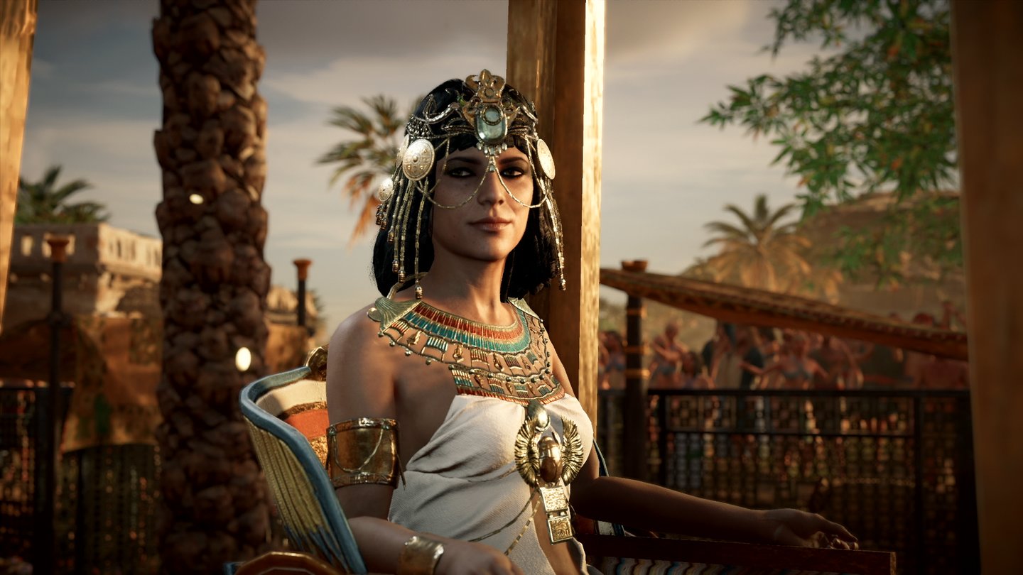 Assassin's Creed: OriginsKleopatra spielt innerhalb der Story eine große Rolle und gehört zu den spannendsten Figuren im Spiel.