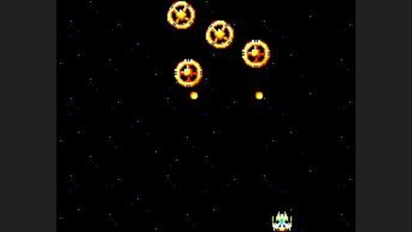 Yellow satellites shooting at you