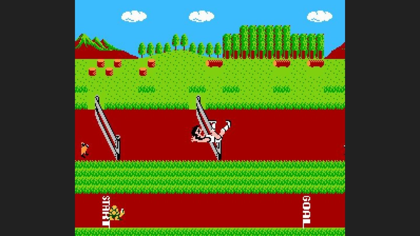 Player collides with the hurdle