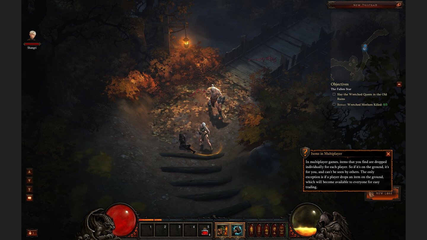 Diablo 3 Beta-PlaythroughKein Stress im Multiplayer: Gegenstände werden für jeden Spieler einzeln angezeigt, man muss keine Angst haben, dass gierige Mitspieler alles einsacken. Nur Items, die wir selbst wegwerfen, können von anderen gesehen werden.