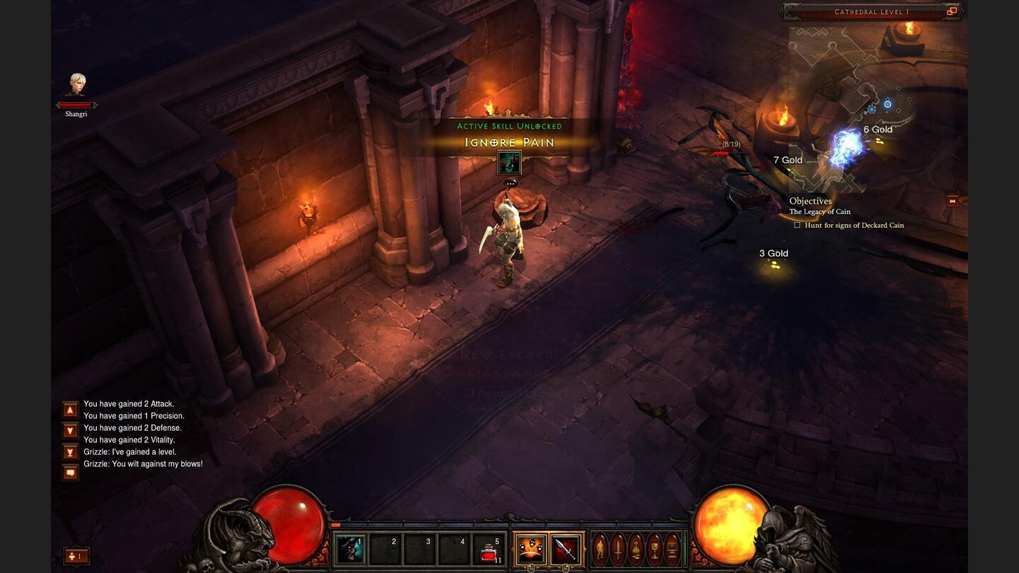 Diablo 3 Beta-Playthrough71. Bei jedem Levelaufstieg schalten wir neue Fertigkeiten frei. Wie das System genau funktioniert, erklären wir gleich.