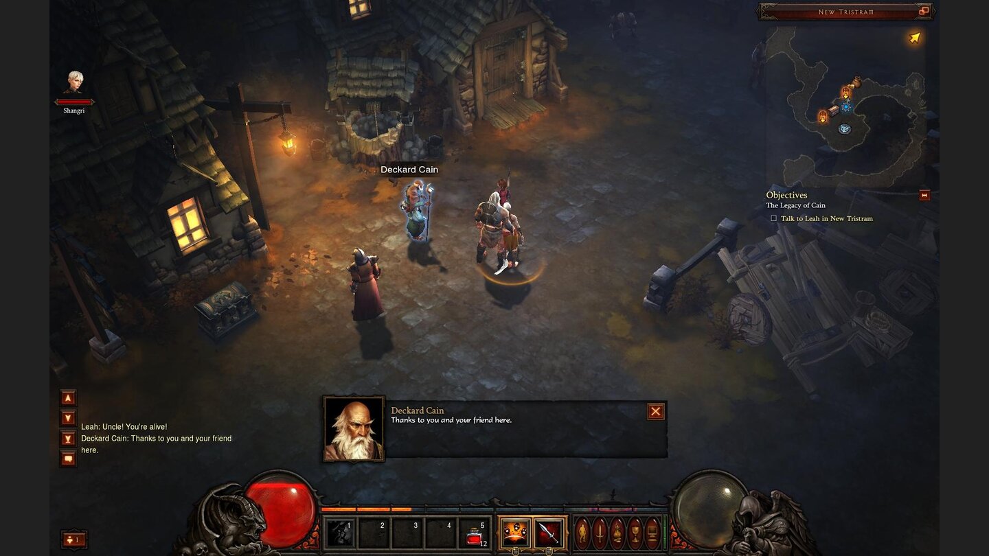 Diablo 3 Beta-PlaythroughLeah bedankt sich für die Rettung ihres Onkels.