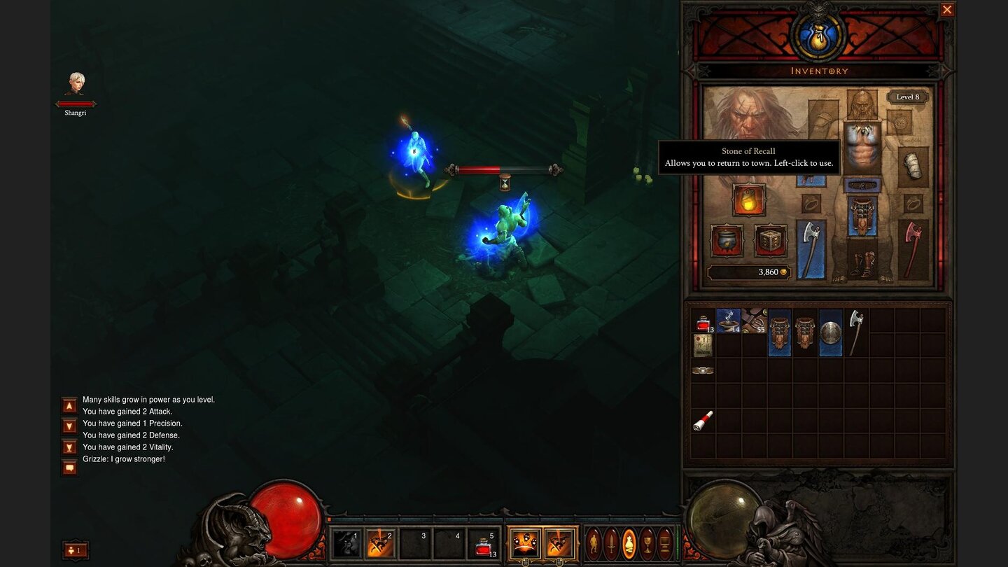 Diablo 3 Beta-PlaythroughEs dauert einige Sekunden ein Portal zu öffnen.