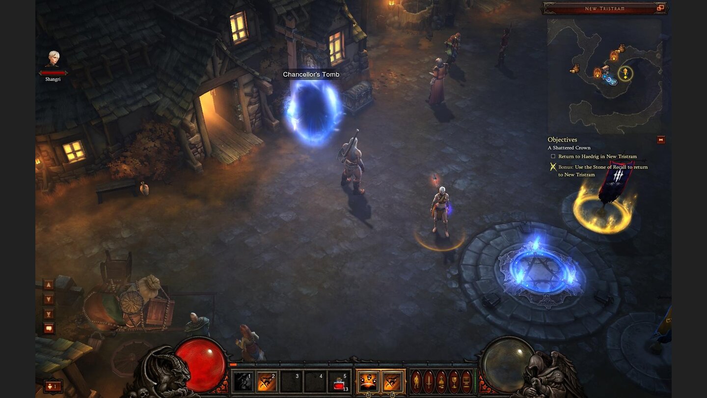 Diablo 3 Beta-PlaythroughWie gewohnt, können wir durch die Portale auch wieder zurück reisen.