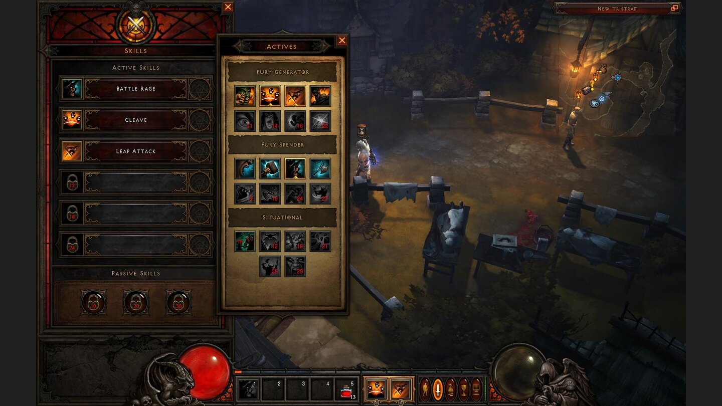 Diablo 3 Beta-PlaythroughNeun Fertigkeiten haben wir bisher erlernt, aber nur drei können wir gleichzeitig nutzen.