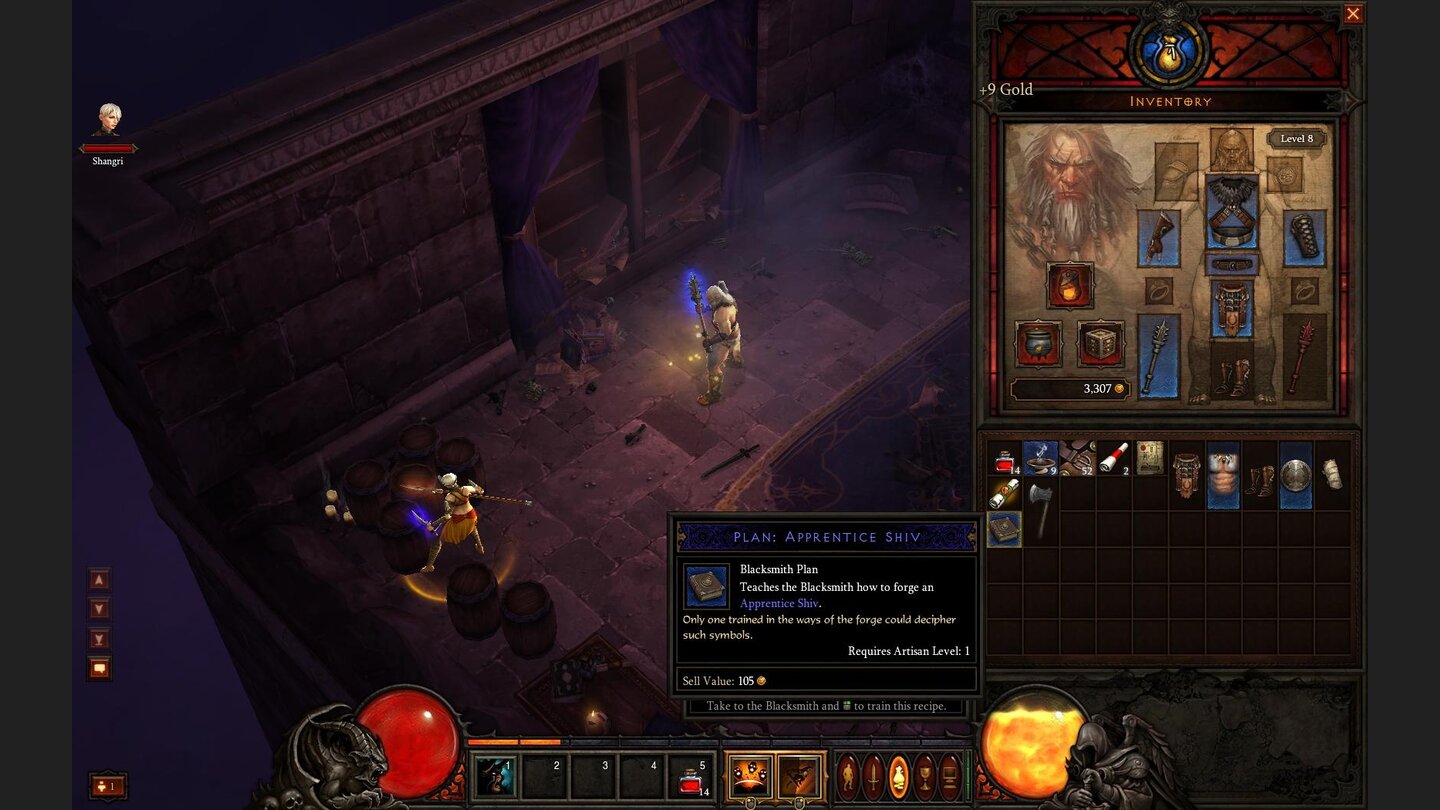 Diablo 3 Beta-PlaythroughWir haben ein neues Rezept für unseren Schmied gefunden.