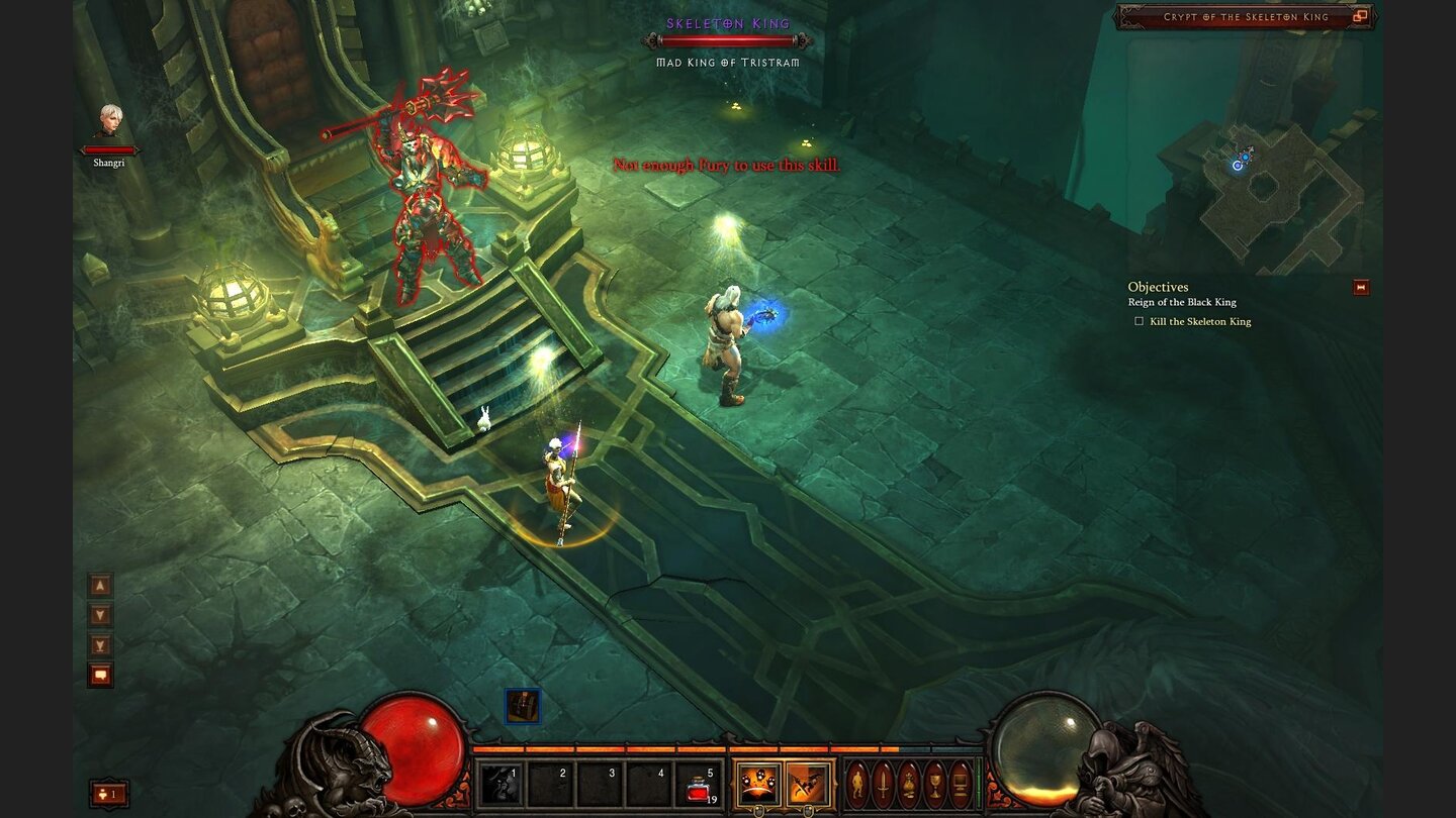 Diablo 3 Beta-PlaythroughAls wir uns nähern, erwacht das Skelett.