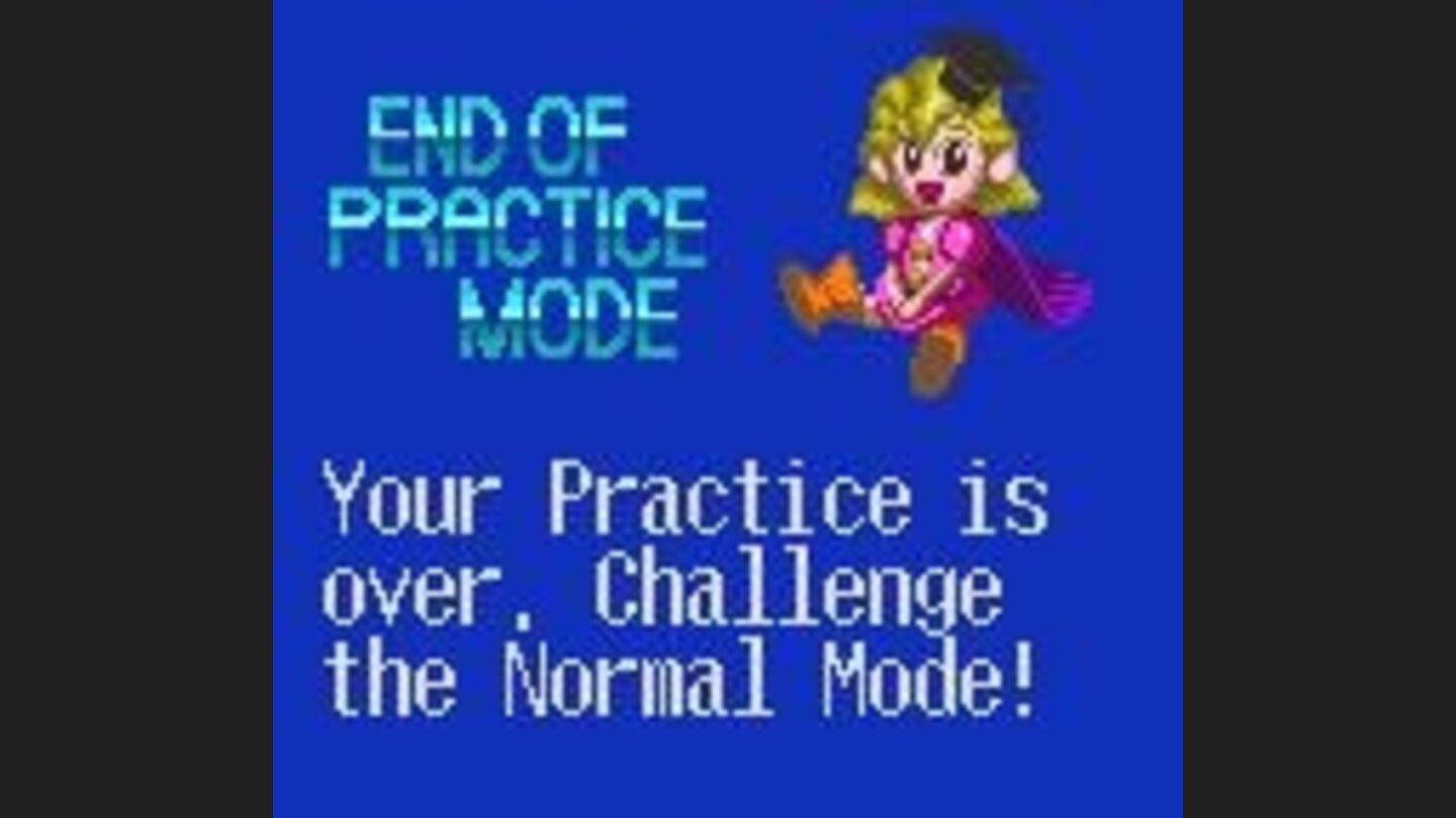 The end of the practice game now you have to play in normal mode