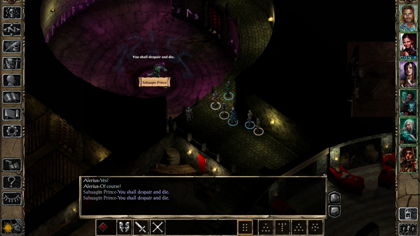 Baldur's Gate 2: Enhanced EditionAuch außerhalb der Arena gibt es diesmal mehr zu entdecken, in diesem Raum etwa können wir unseren nächsten Gegner sehen.