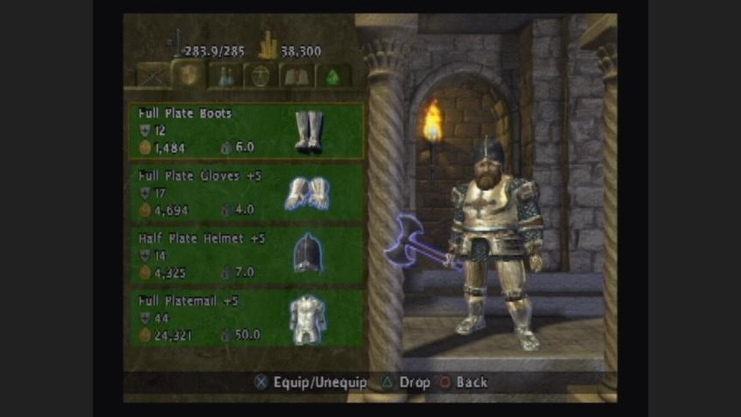 Cleaves orcs and illuminates the night! Magic armor and weapons abound in Dark Alliance. High level characters start to look like Vegas attractions.