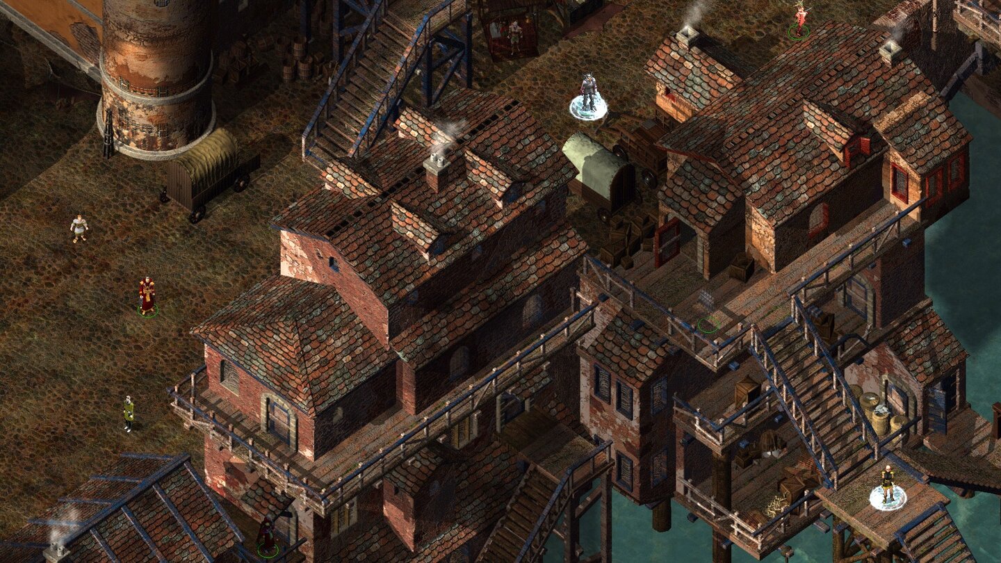 Baldurs Gate SagaDas Brückenviertel in Atkatla beinhaltet jede Menge kreuzgefährlicher Halsabschneider. Und bösartige Untote.