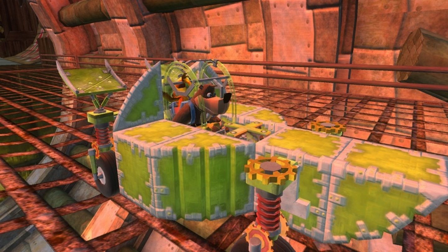 Banjo-Kazooie: Nuts & Bolts (Xbox 360, 2008)
Teil drei der Banjo-Reihe setzt primär auf Fahrzeuge und fällt damit ein wenig aus der Reihe. Dennoch ein gutes Spiel!
Wertung: ** von ***